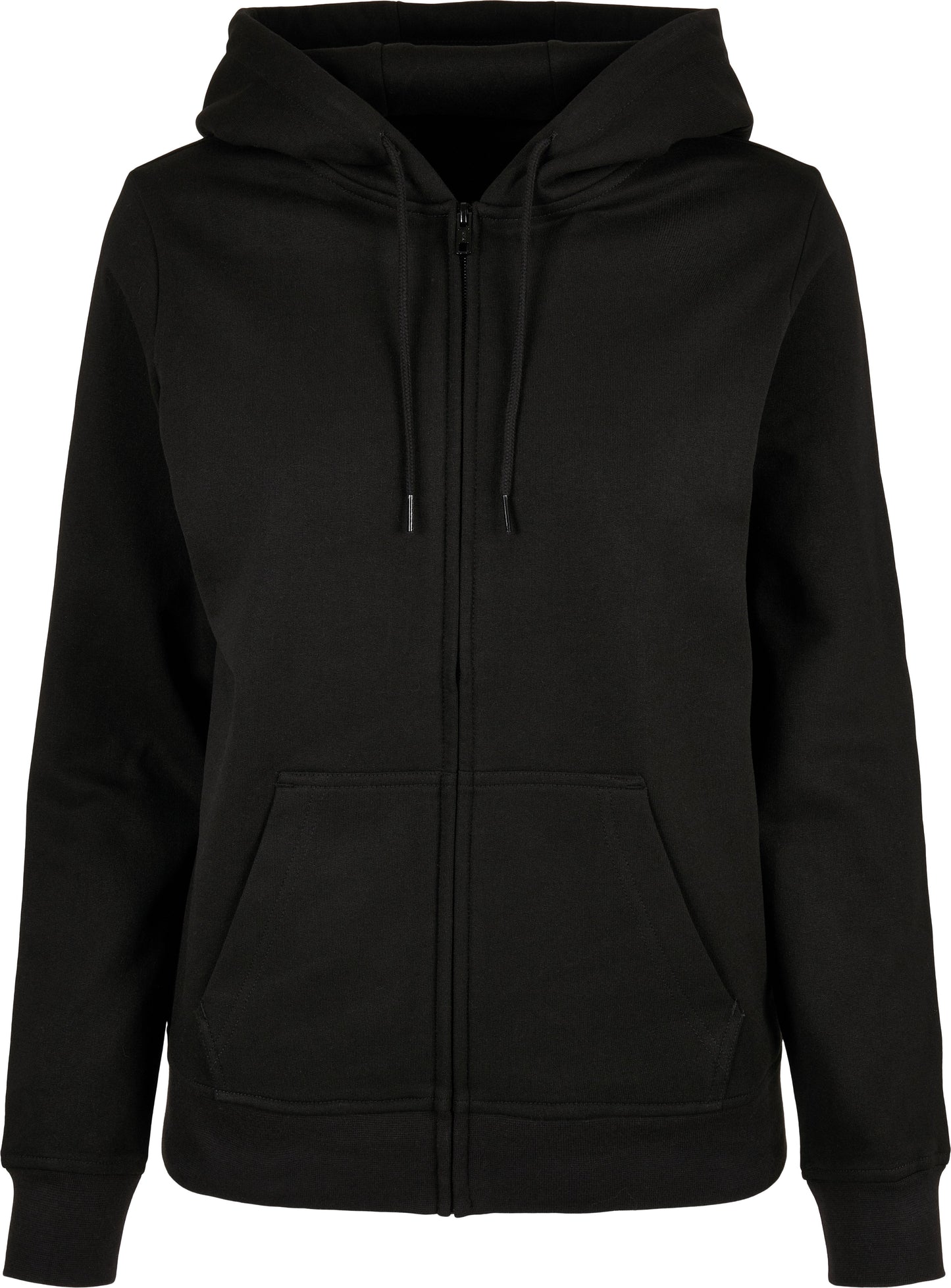 Build Your Brand Women's Zip Hoodie Soft Cotton Blend Kangaroo Pocket XS-5XL