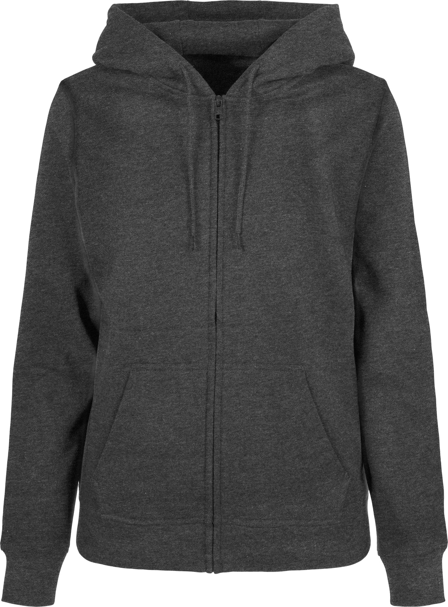 Build Your Brand Women's Zip Hoodie Soft Cotton Blend Kangaroo Pocket XS-5XL