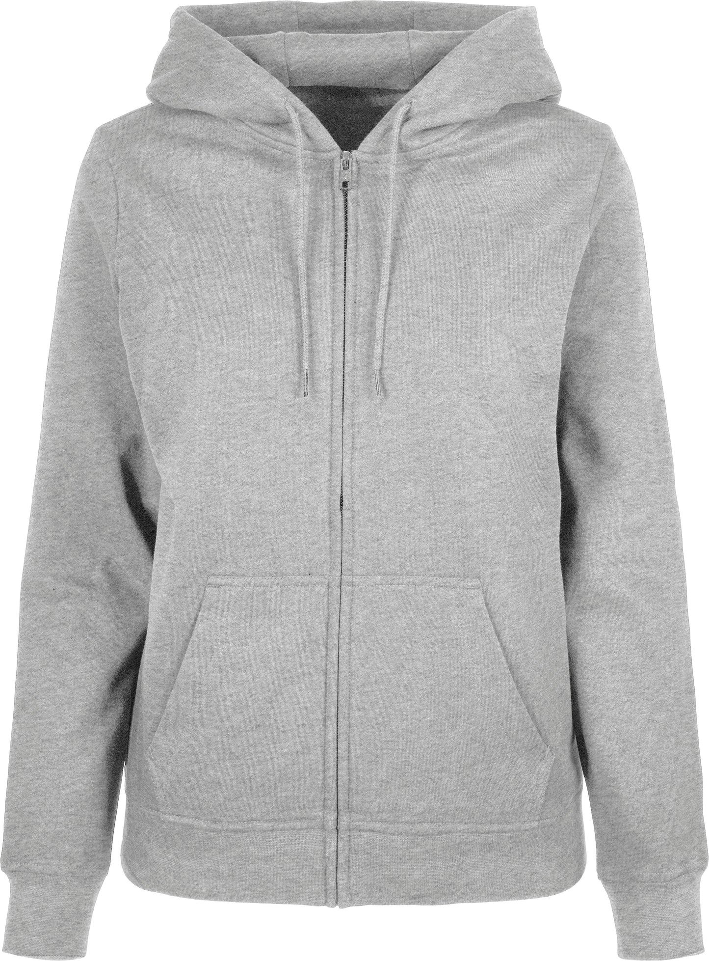 Build Your Brand Women's Zip Hoodie Soft Cotton Blend Kangaroo Pocket XS-5XL