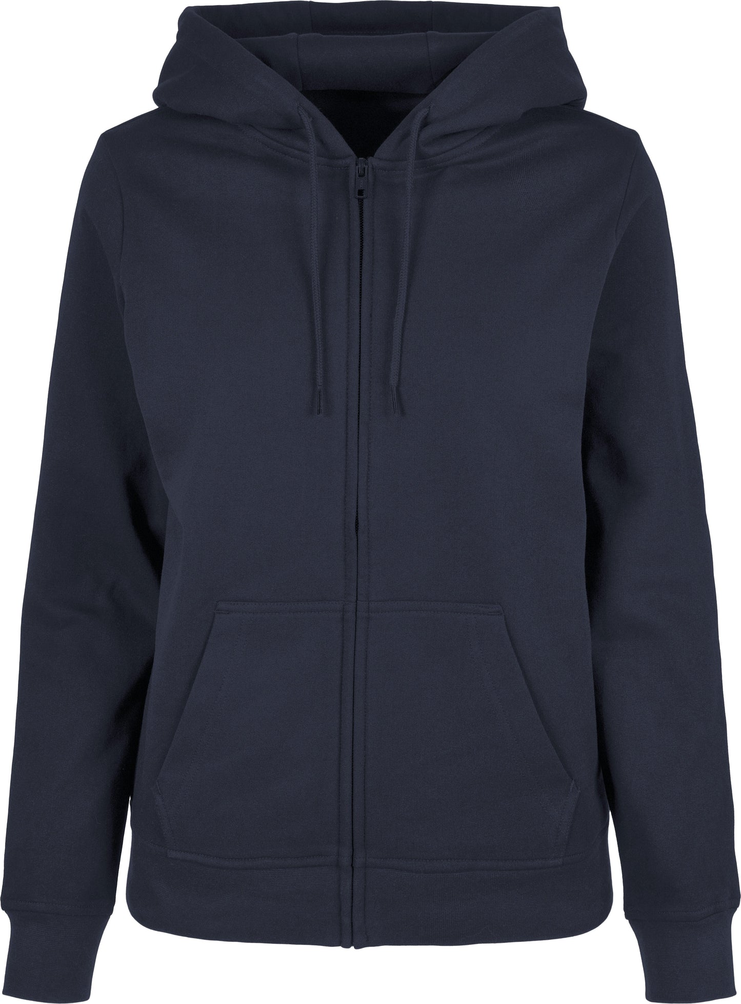 Build Your Brand Women's Zip Hoodie Soft Cotton Blend Kangaroo Pocket XS-5XL