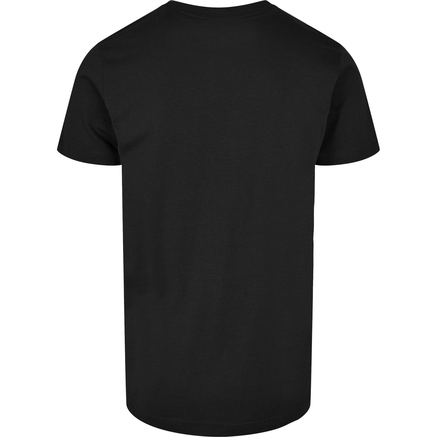 Build Your Brand Basic Round Neck Tee Black 100% Cotton Regular Fit Sizes XS-5XL