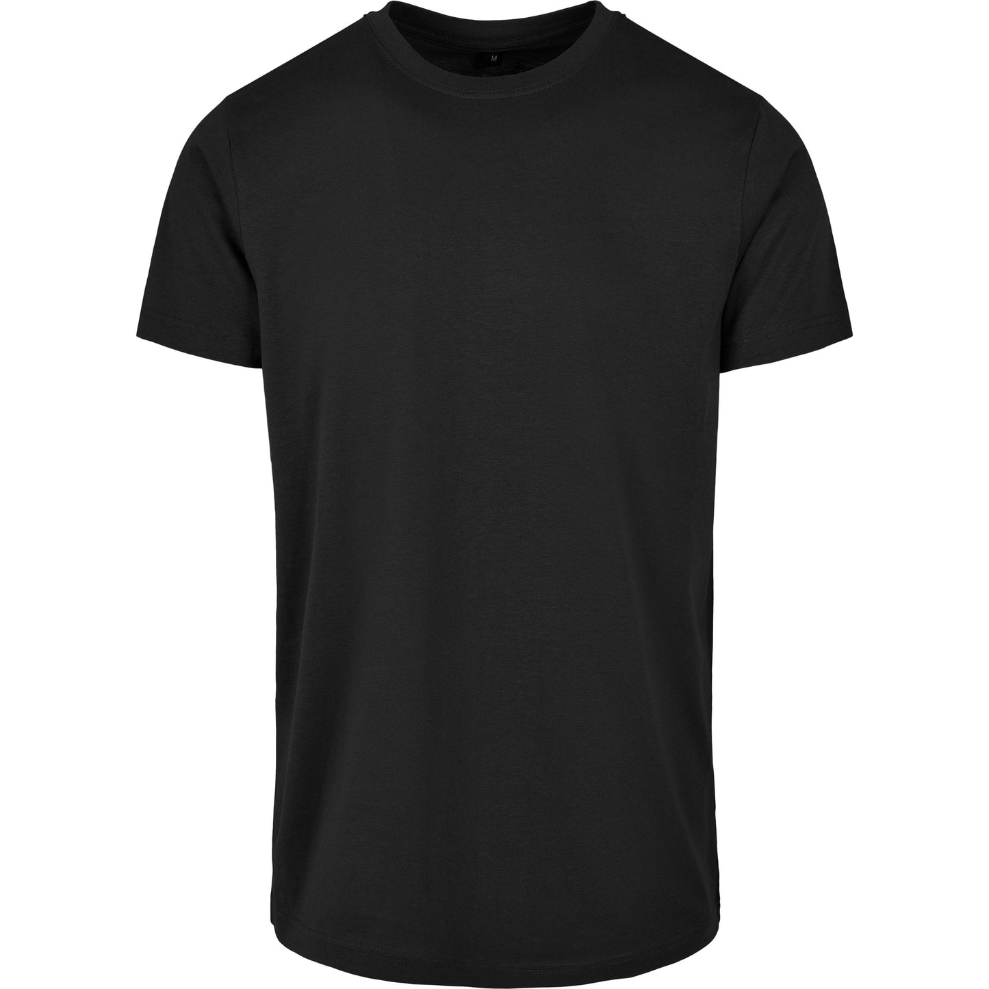 Build Your Brand Basic Round Neck Tee Black 100% Cotton Regular Fit Sizes XS-5XL