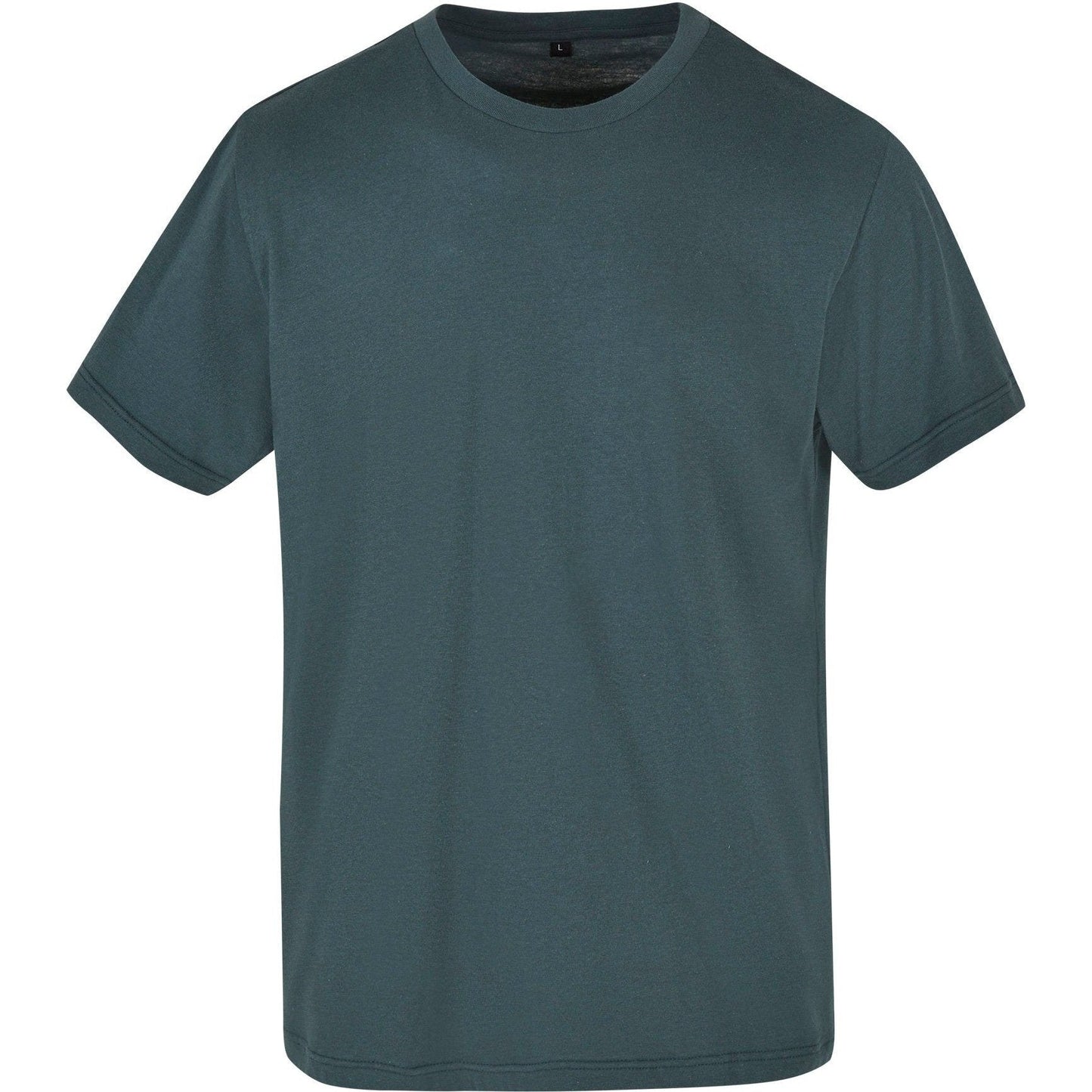 Build Your Brand Basic Round Neck Tee Bottle Green 100% Cotton Sizes XS-5XL