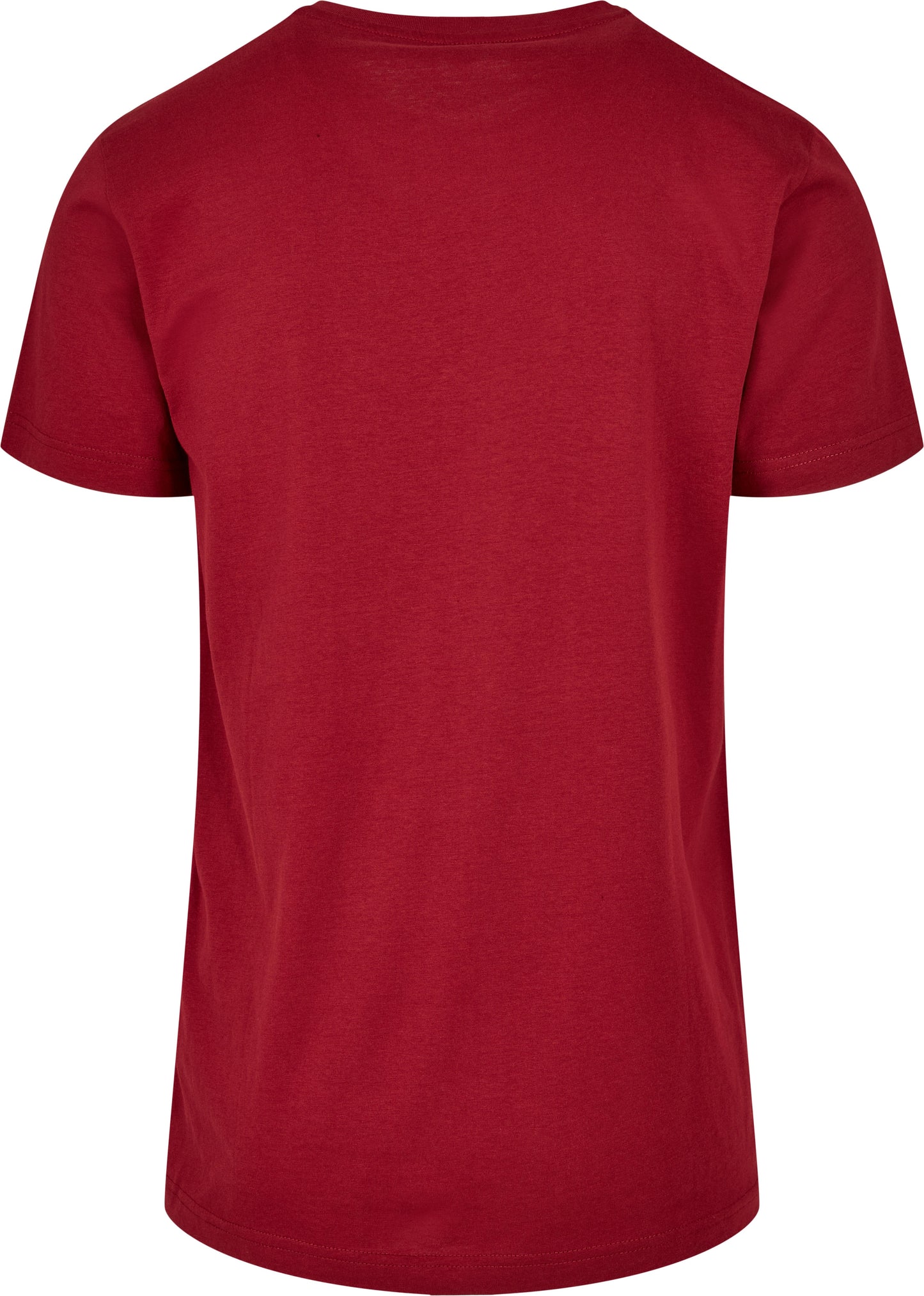 Build Your Brand Basic Round Neck Tee Burgundy 100% Cotton Classic Fit