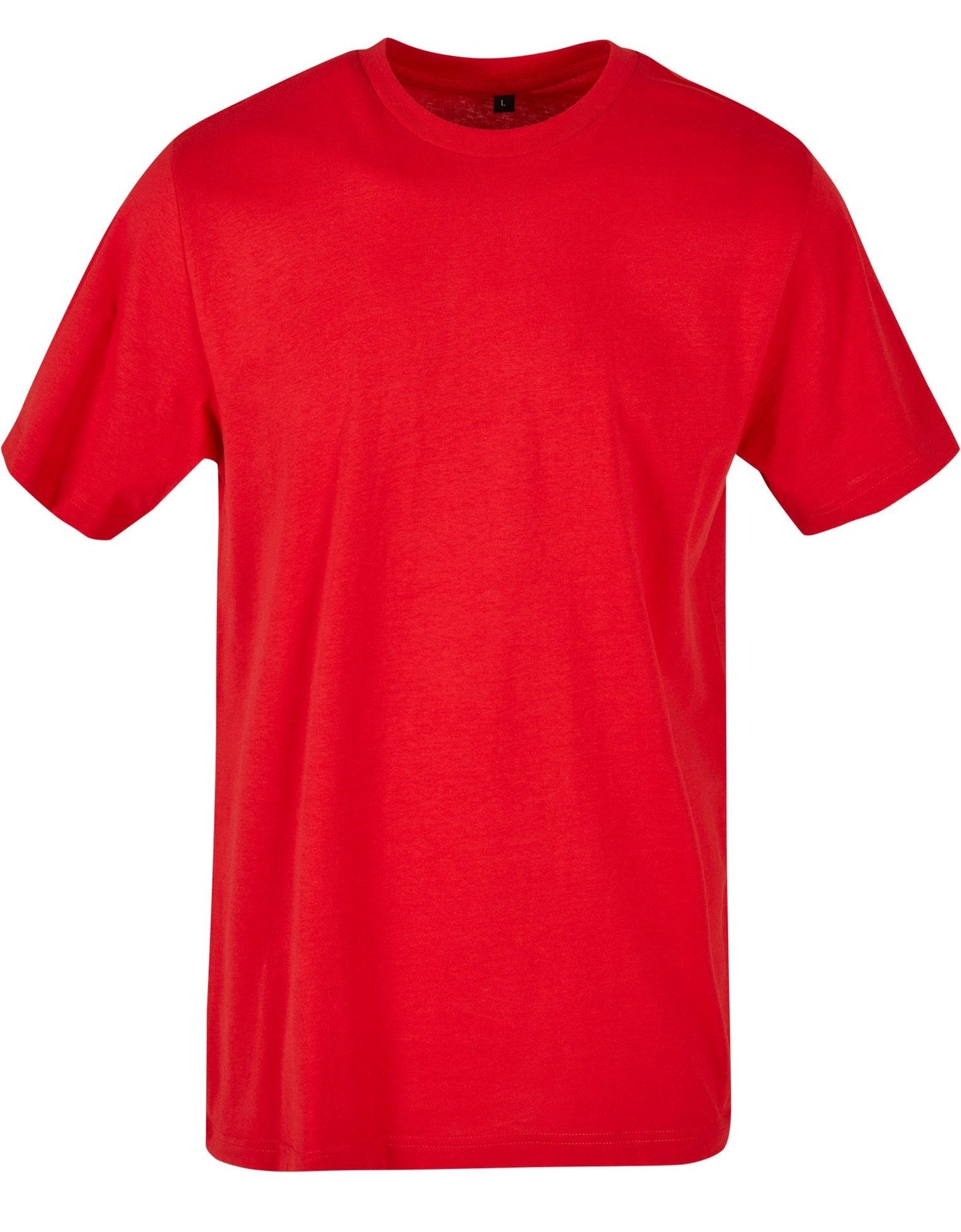 Build Your Brand Basic Round Neck Tee City Red 100% Cotton Classic Fit