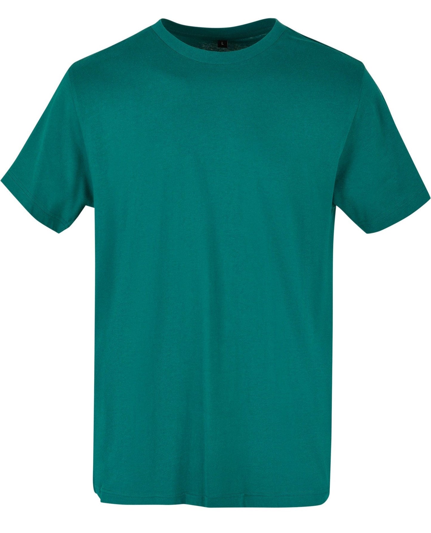 Build Your Brand Basic Round Neck Tee Green 100% Cotton Classic Fit Sizes XS-5XL