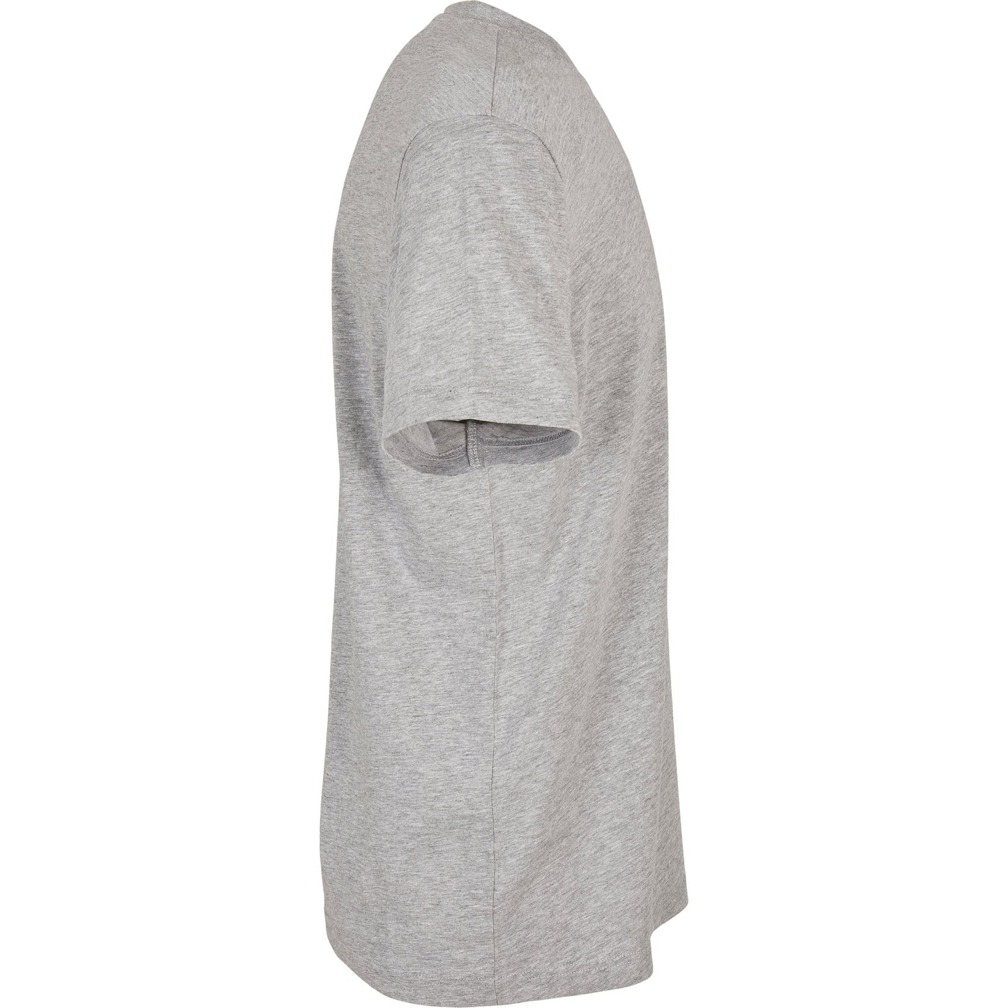 Build Your Brand Basic Round Neck Tee Heather Grey 100% Cotton Sizes XS-5XL