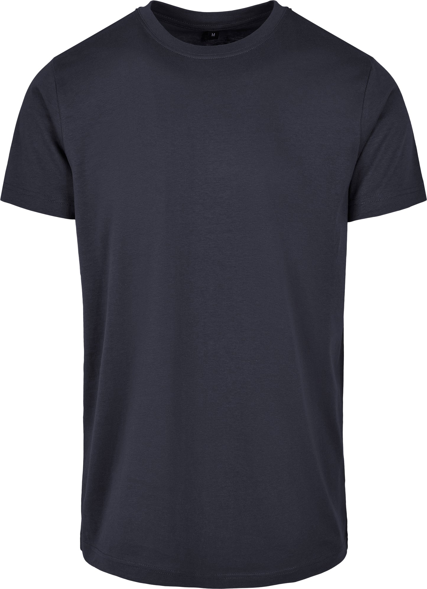 Build Your Brand Basic Round Neck Tee Navy 100% Cotton Regular Fit Sizes XS-5XL