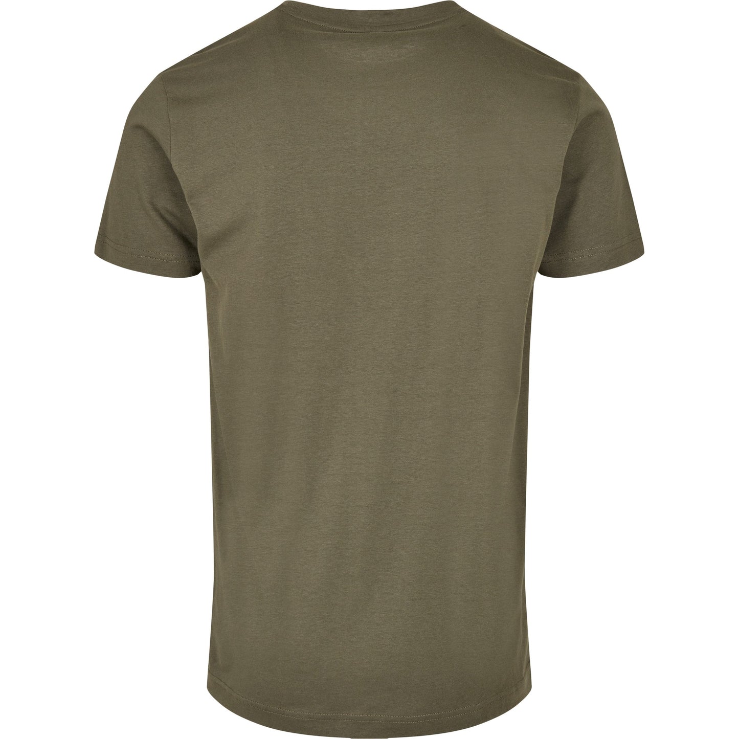 Build Your Brand Basic Round Neck Tee Olive 100% Cotton Classic Fit T-Shirt