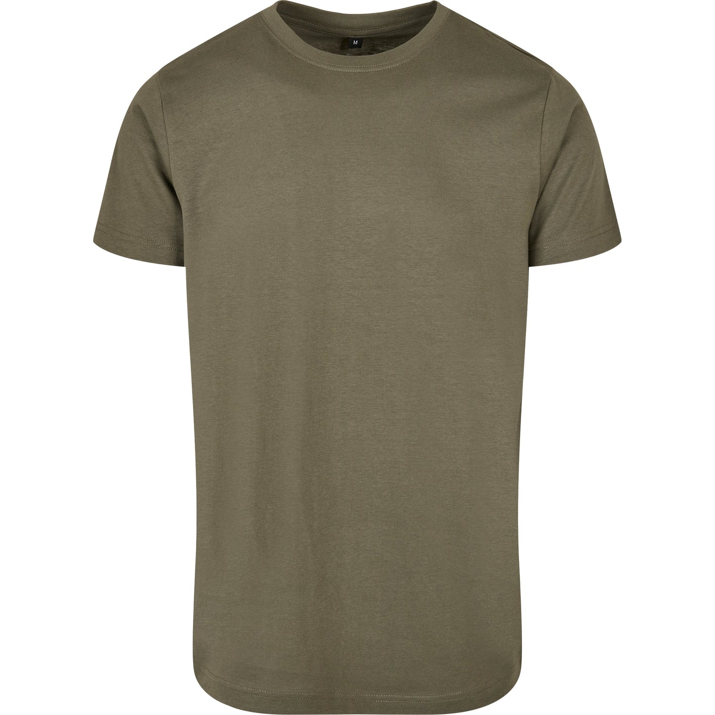 Build Your Brand Basic Round Neck Tee Olive 100% Cotton Classic Fit T-Shirt