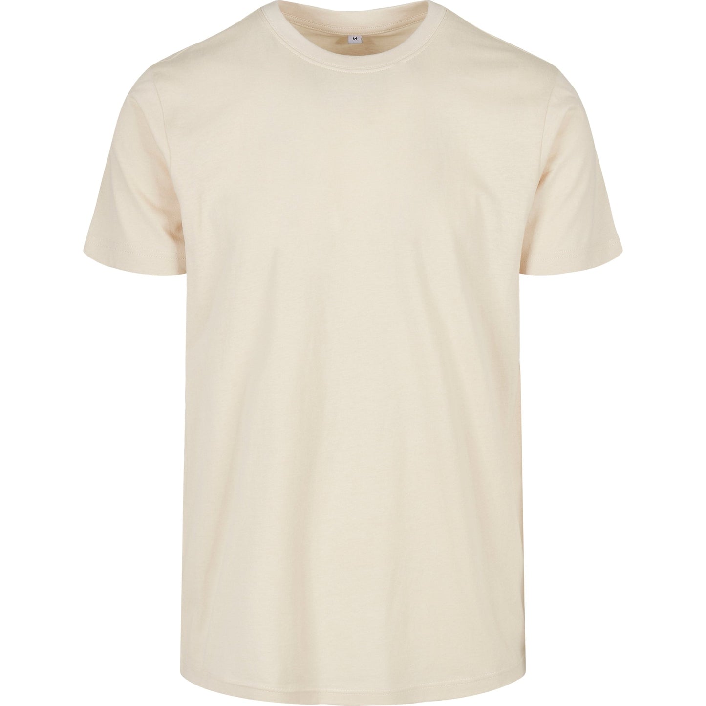 Build Your Brand Basic Round Neck Tee Sand 100% Cotton Classic Fit Sizes XS-5XL