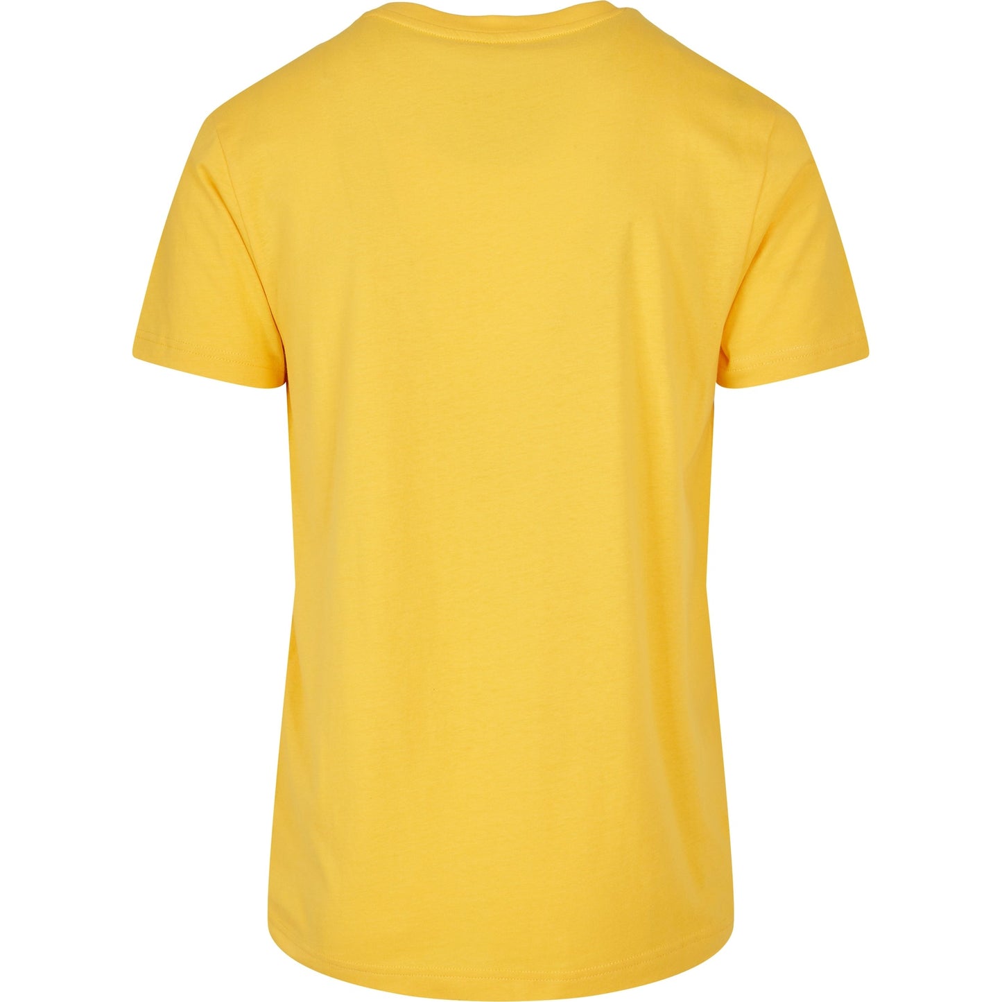 Build Your Brand Basic Round Neck Tee Taxi Yellow 100% Cotton Sizes XS-5XL