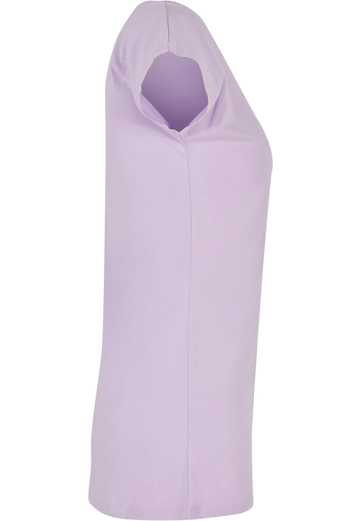 Build Your Brand Women's Wide Neck Tee Lilac Loose Fit Off-Shoulder Top