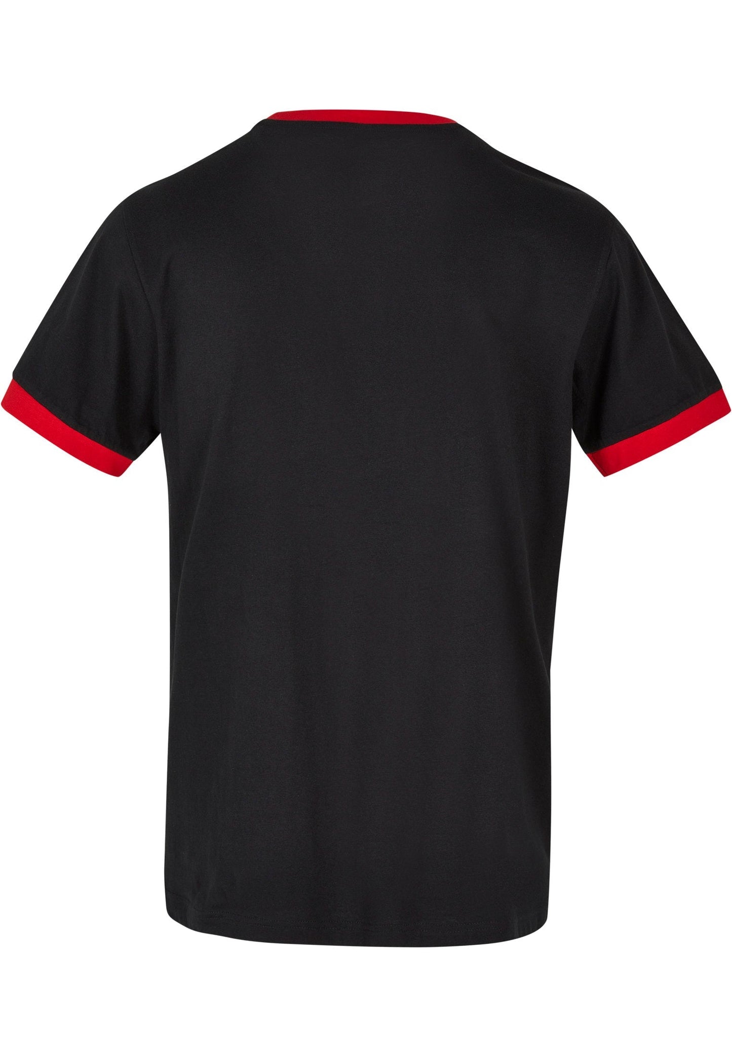 Build Your Brand Men's Ringer Tee Contrast Piping Regular Fit 100% Cotton