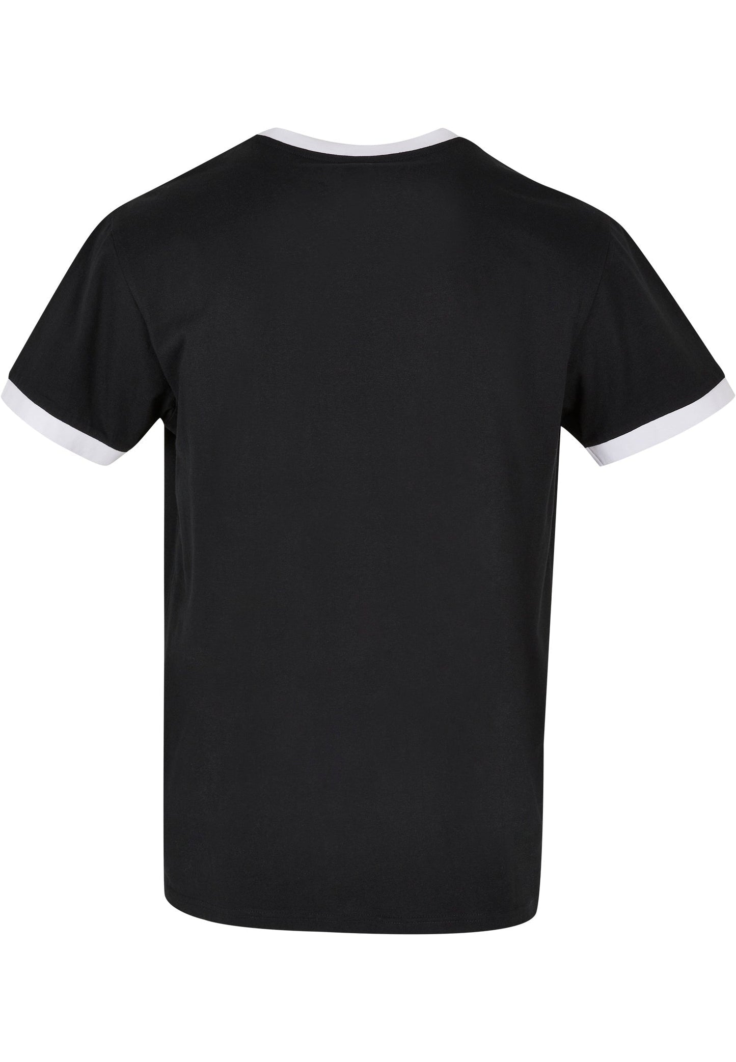 Build Your Brand Men's Ringer Tee Contrast Piping Regular Fit 100% Cotton