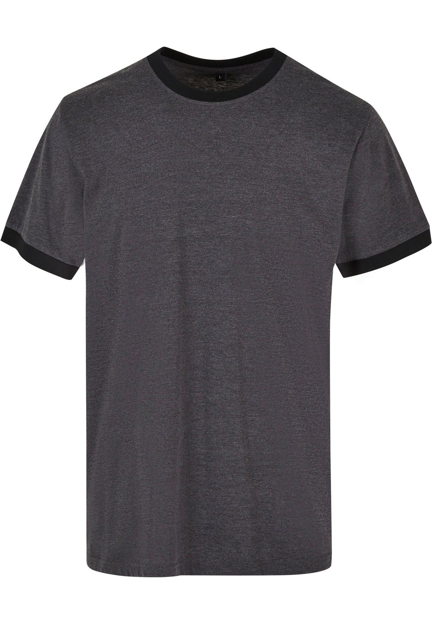 Build Your Brand Men's Ringer Tee Contrast Piping Regular Fit 100% Cotton