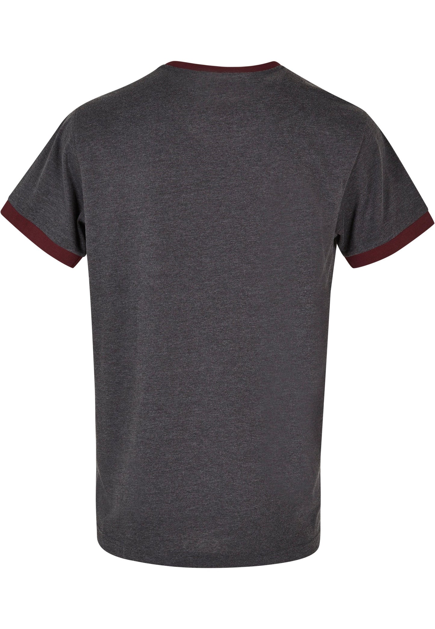 Build Your Brand Men's Ringer Tee Contrast Piping Regular Fit 100% Cotton