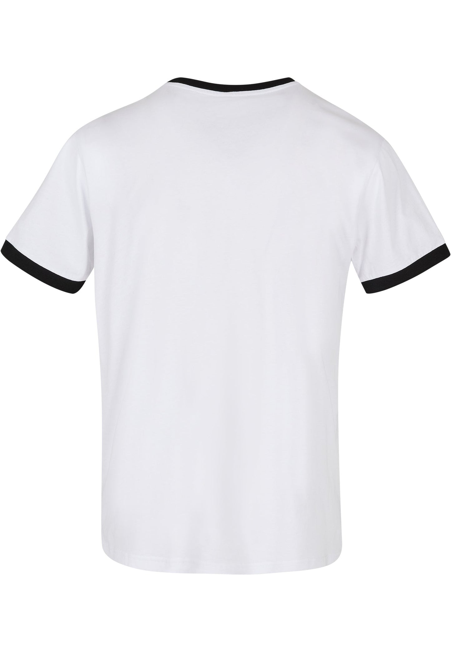 Build Your Brand Men's Ringer Tee Contrast Piping Regular Fit 100% Cotton