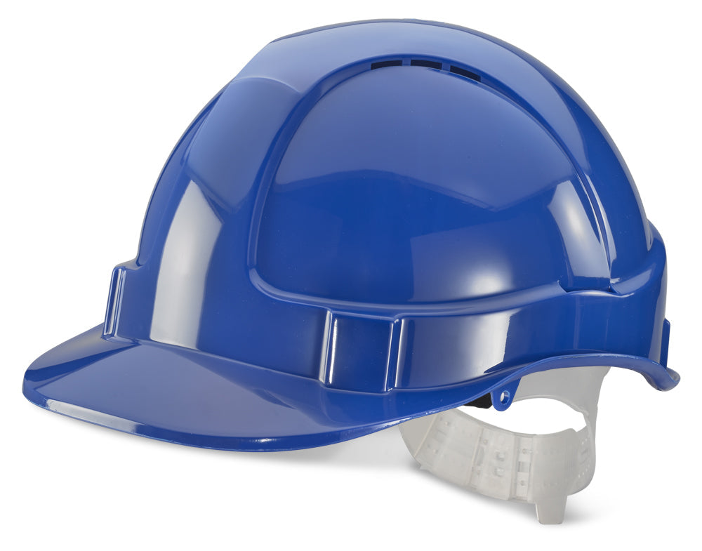 Beeswift Economy Vented Safety Helmet ABS Shell Lightweight Plastic Harness