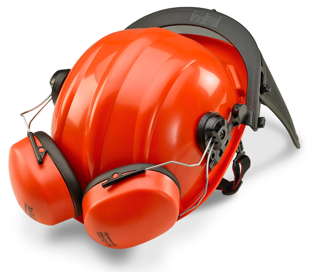 Beeswift Forestry Kit Orange Safety Helmet Ear Defenders Face Shield ENStandards