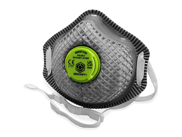 Beeswift B-brand FFP2 Mesh Mask Black with Exhale Valve and Adjustable Strap