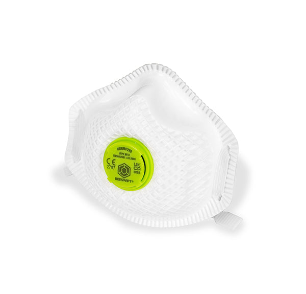 Beeswift P2 Vented Mesh Cup Mask White FFP2 NR D Adjustable Comfort Seal