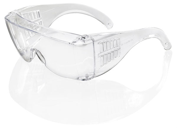 Beeswift Seattle Clear Safety Spectacles Polycarbonate Wraparound UV Filter