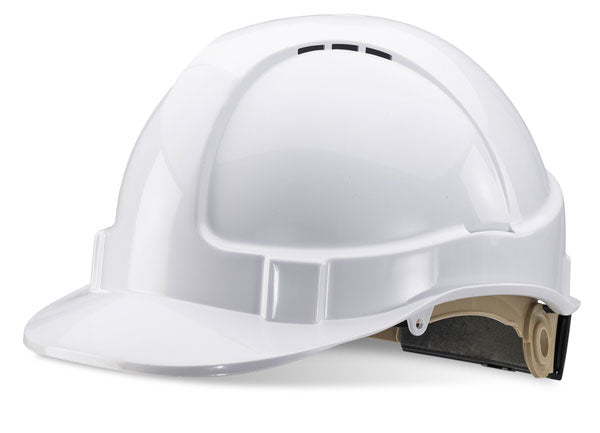 Beeswift B-Brand Safety Helmet Lightweight ABS with Wheel Ratchet Headgear