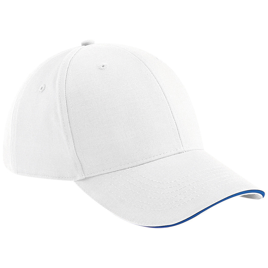 Beechfield Athleisure 6-Panel Cap Mid Profile Structured Peak Tearaway Label
