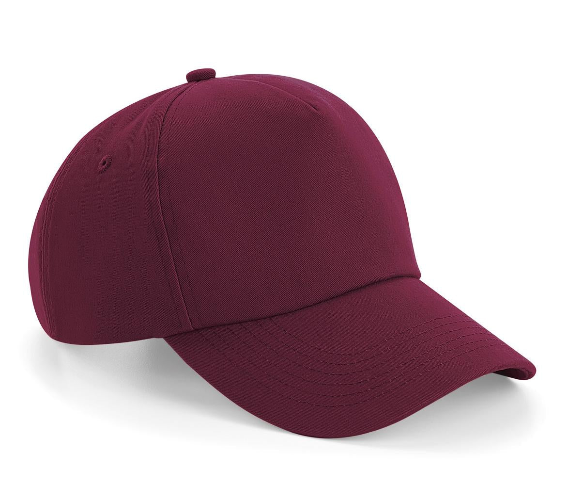 Beechfield 5-Panel Cap Adjustable Buckle TearAway Label Multiple Colours