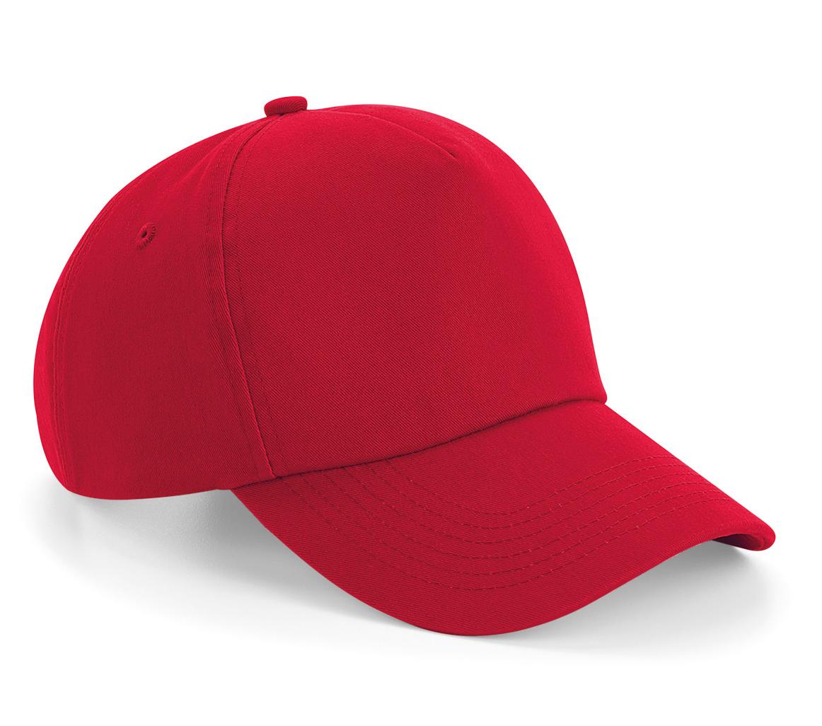 Beechfield 5-Panel Cap Adjustable Buckle TearAway Label Multiple Colours