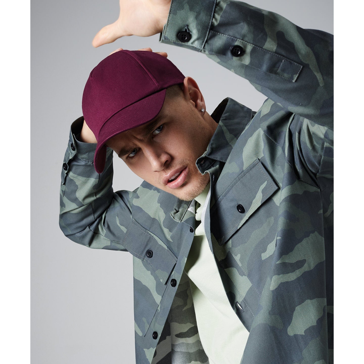 Beechfield 5-Panel Cap Adjustable Buckle TearAway Label Multiple Colours