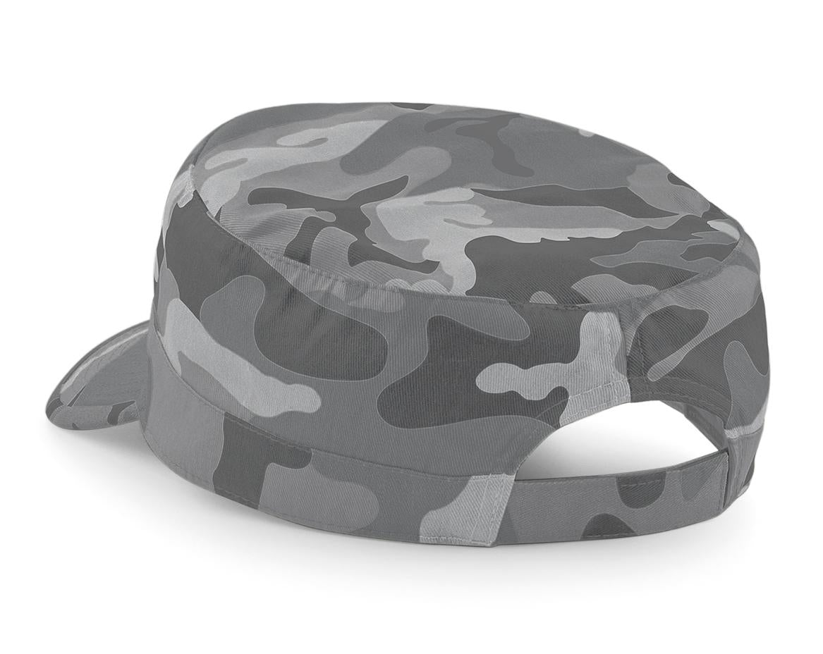 Beechfield Camo Army Cap with Rip-Strip Size Adjuster and Pre-Curved Peak