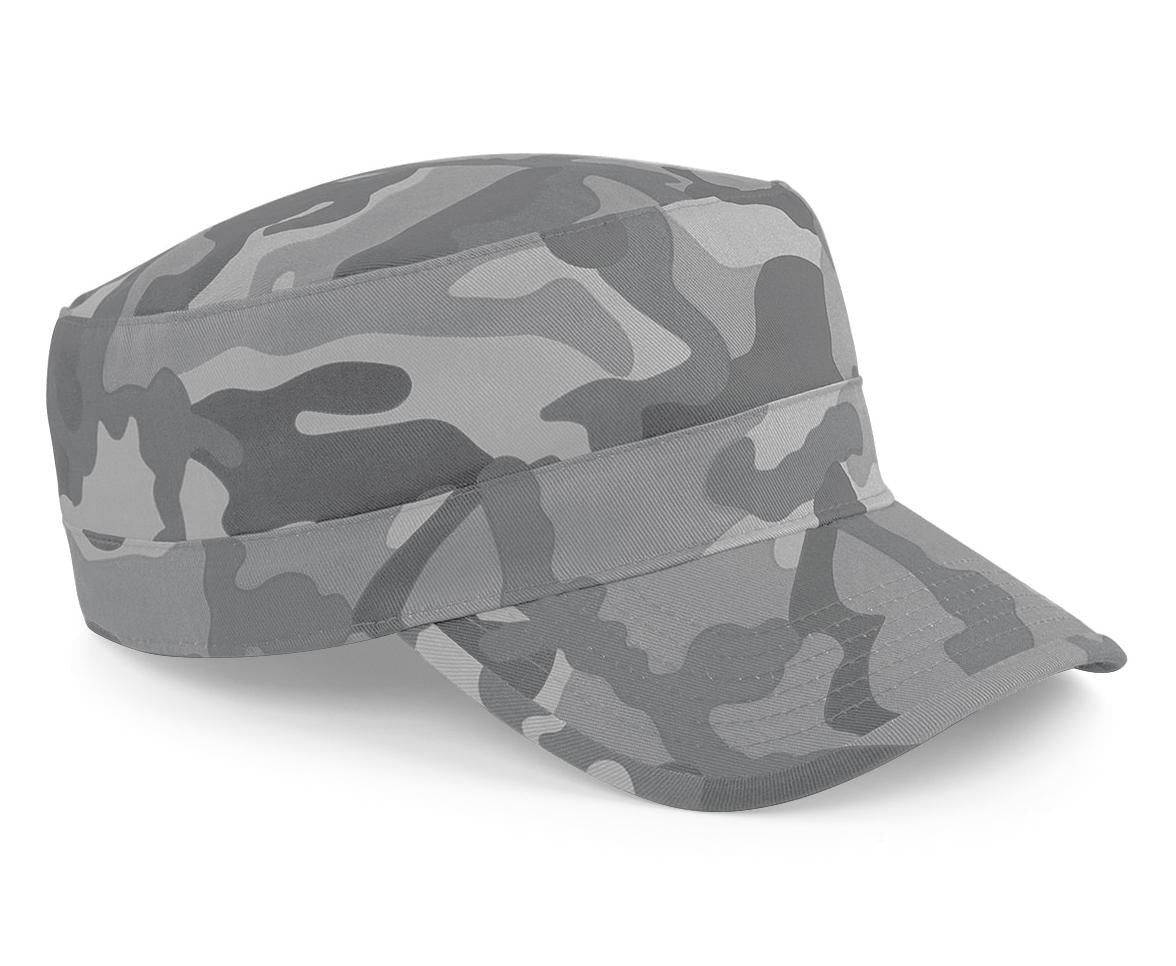 Beechfield Camo Army Cap with Rip-Strip Size Adjuster and Pre-Curved Peak