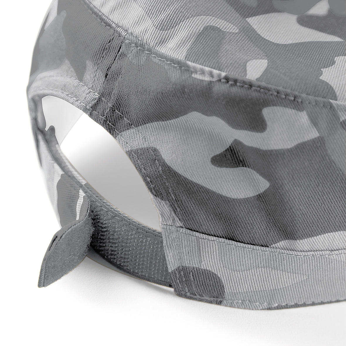 Beechfield Camo Army Cap with Rip-Strip Size Adjuster and Pre-Curved Peak