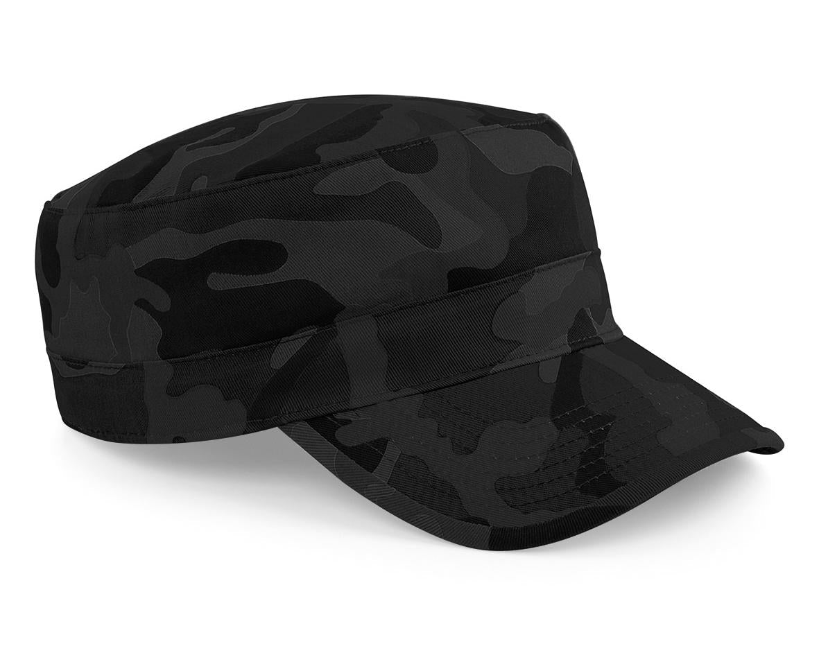 Beechfield Camo Army Cap with Rip-Strip Size Adjuster and Pre-Curved Peak