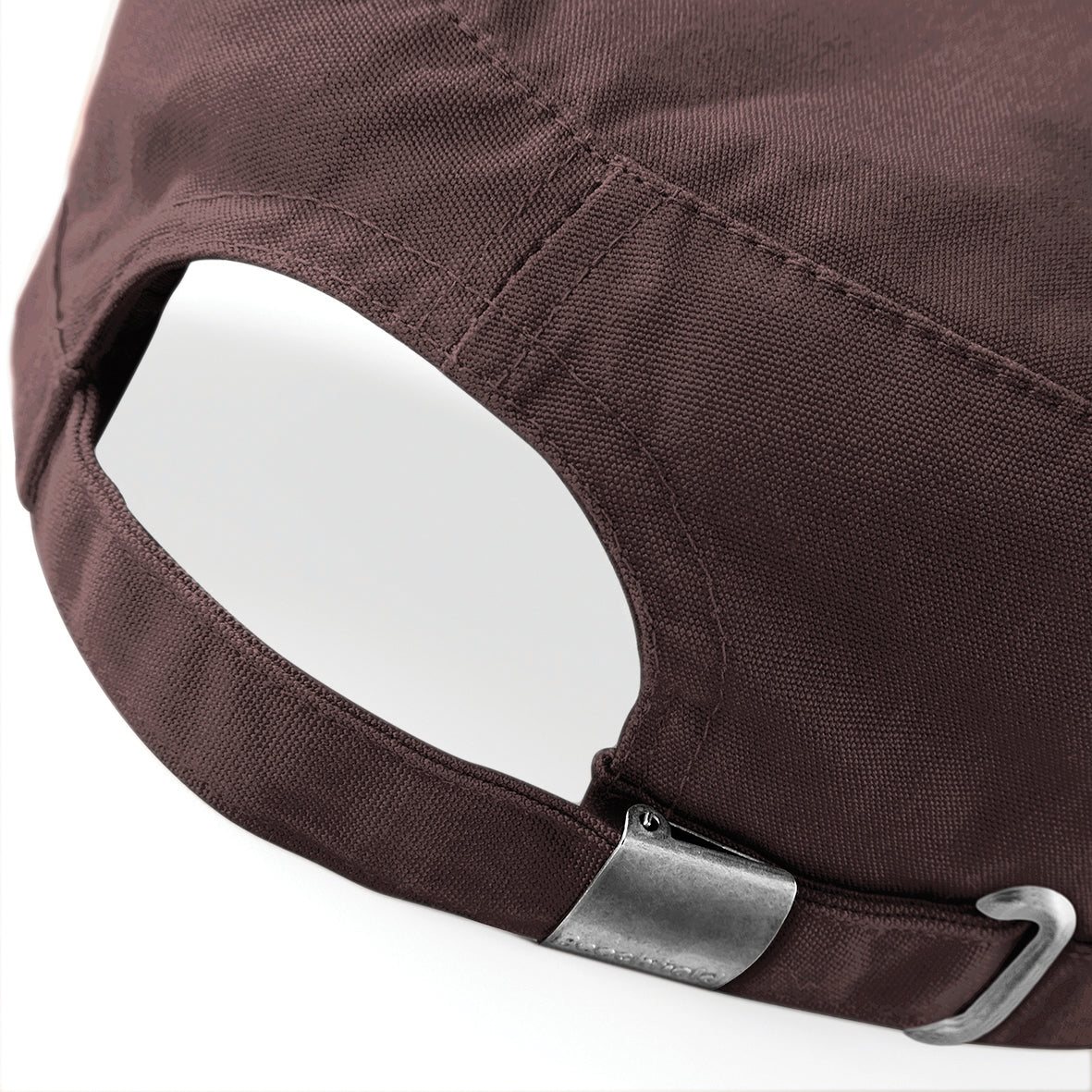 Beechfield Army Cap with Pre-Curved Peak and Silver Effect Buckle - Reach