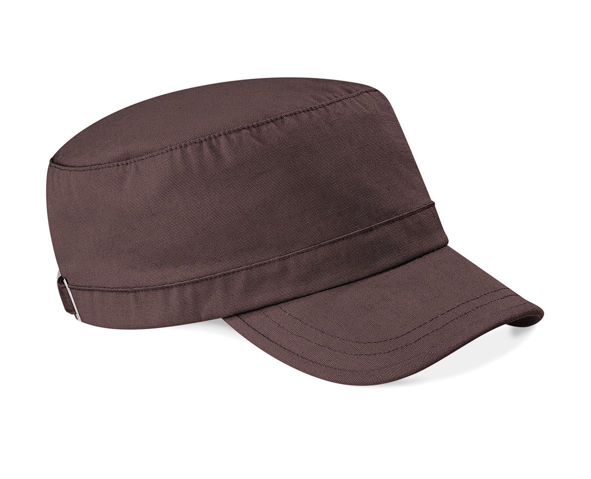 Beechfield Army Cap with Pre-Curved Peak and Silver Effect Buckle - Reach