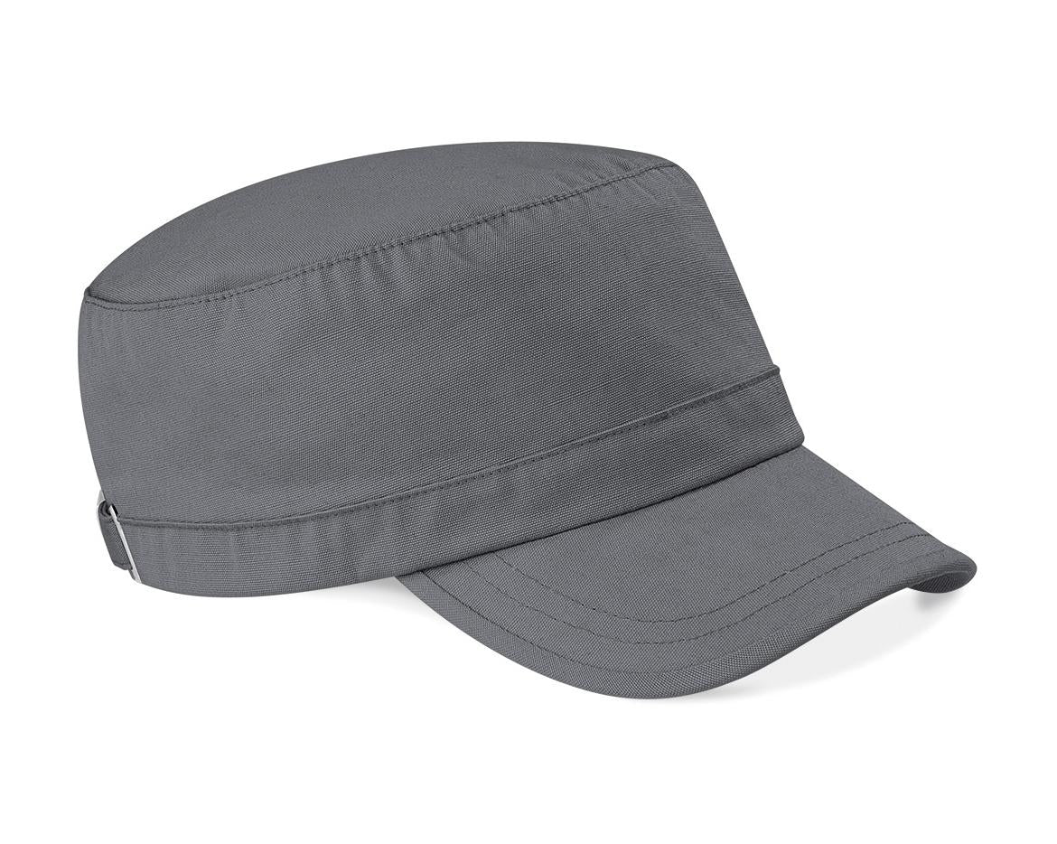 Beechfield Army Cap with Pre-Curved Peak and Silver Effect Buckle - Reach