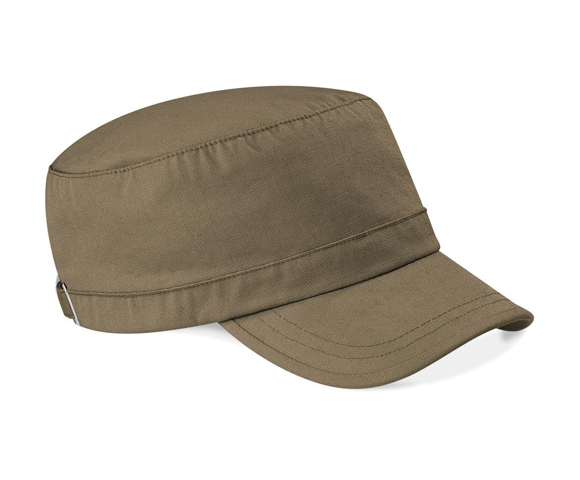 Beechfield Army Cap with Pre-Curved Peak and Silver Effect Buckle - Reach