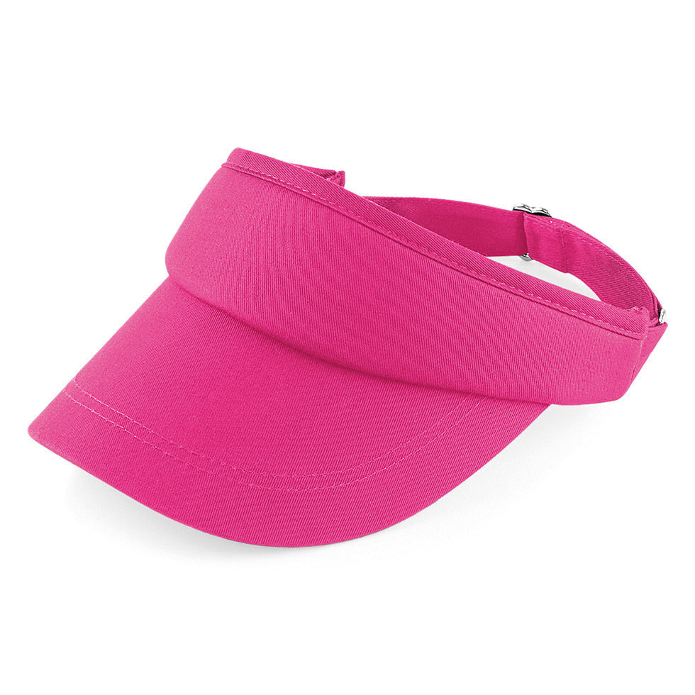Beechfield Sports Visor with Self-Fabric Size Adjuster and Pre-Curved Peak