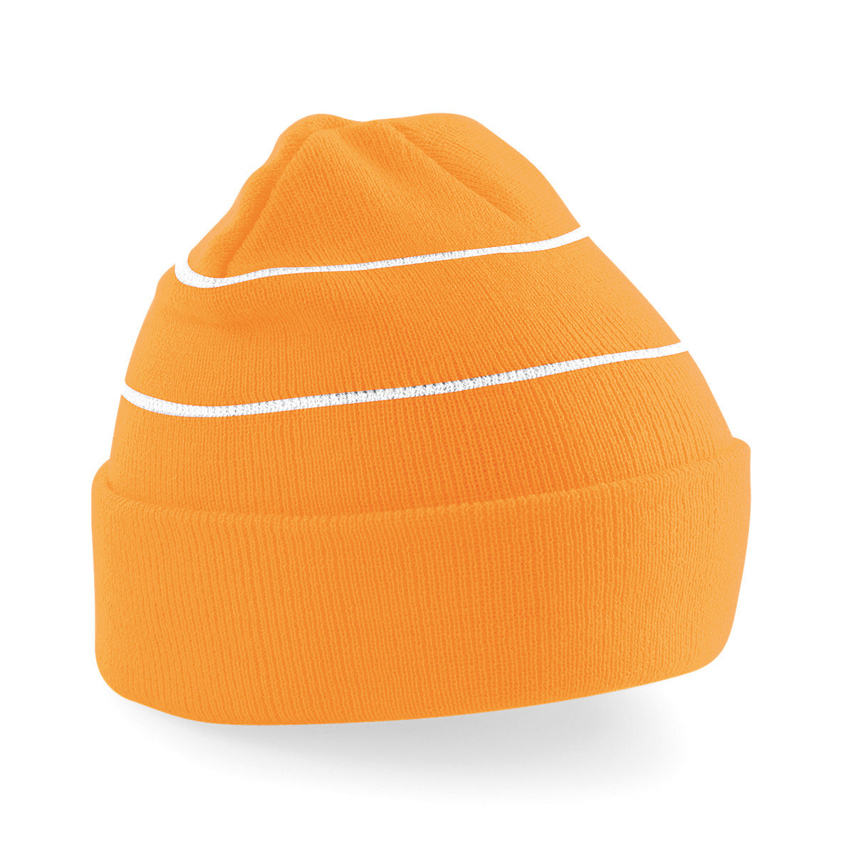 Beechfield Enhanced-Viz Beanie Double-Layer Knit Cuffed Reflective Stripes