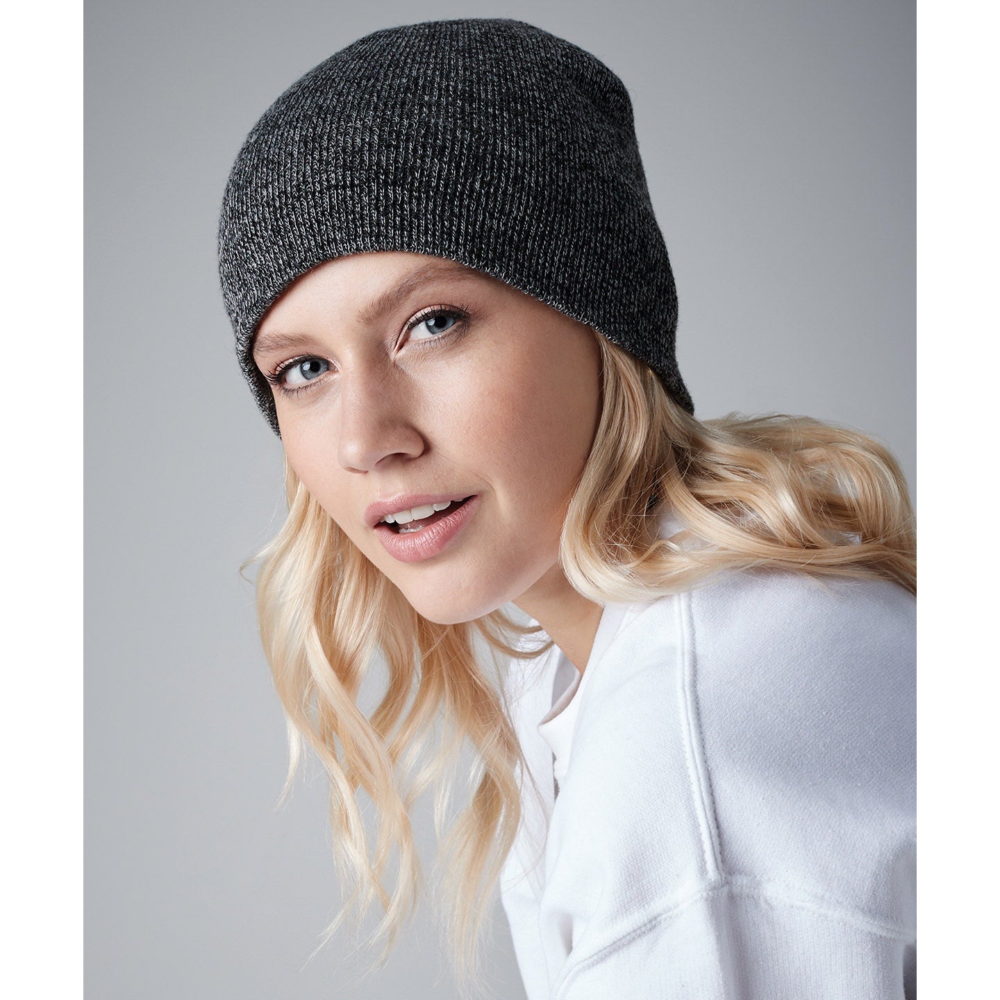 Beechfield Two-Tone Double-Layer Knit Pull-On Beanie Hat - Multiple Colours