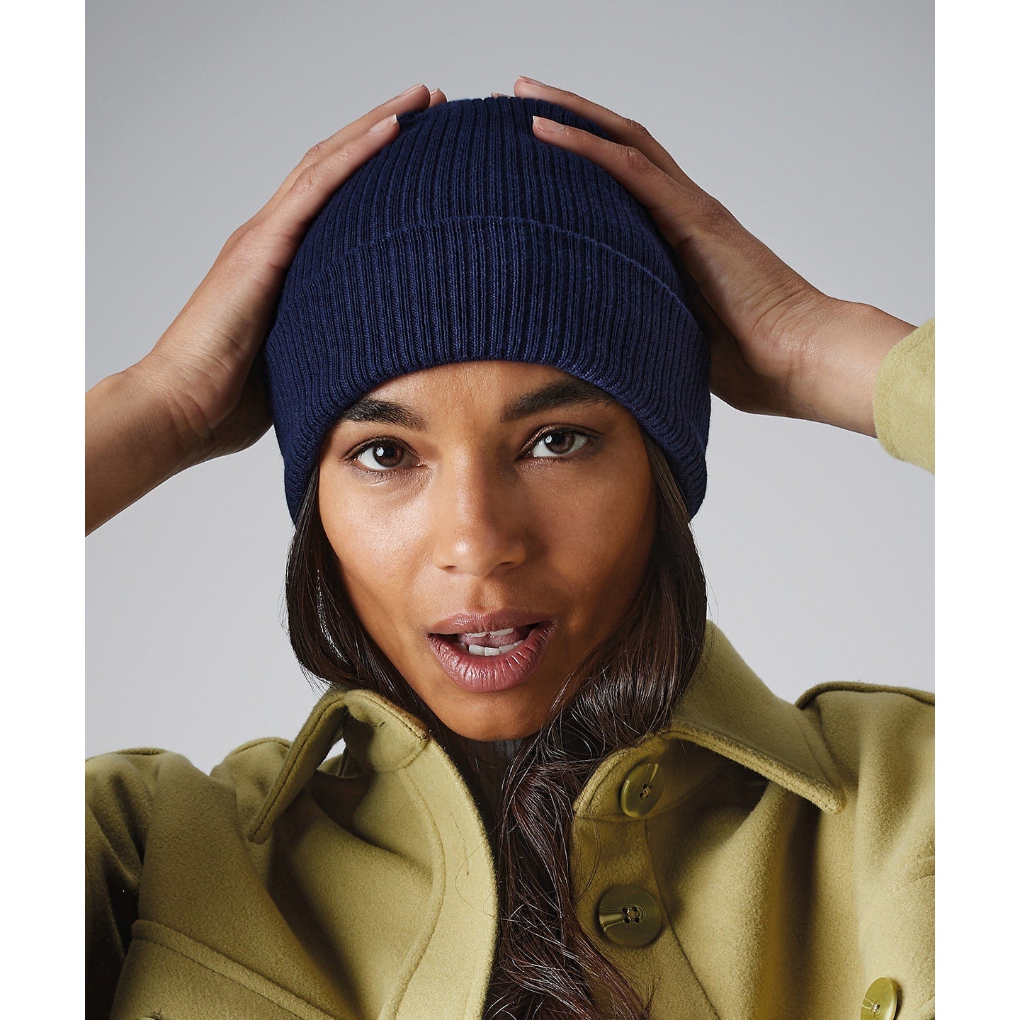 Beechfield Organic Cotton Beanie Lightweight Cuffed Double Layer Knit Hat