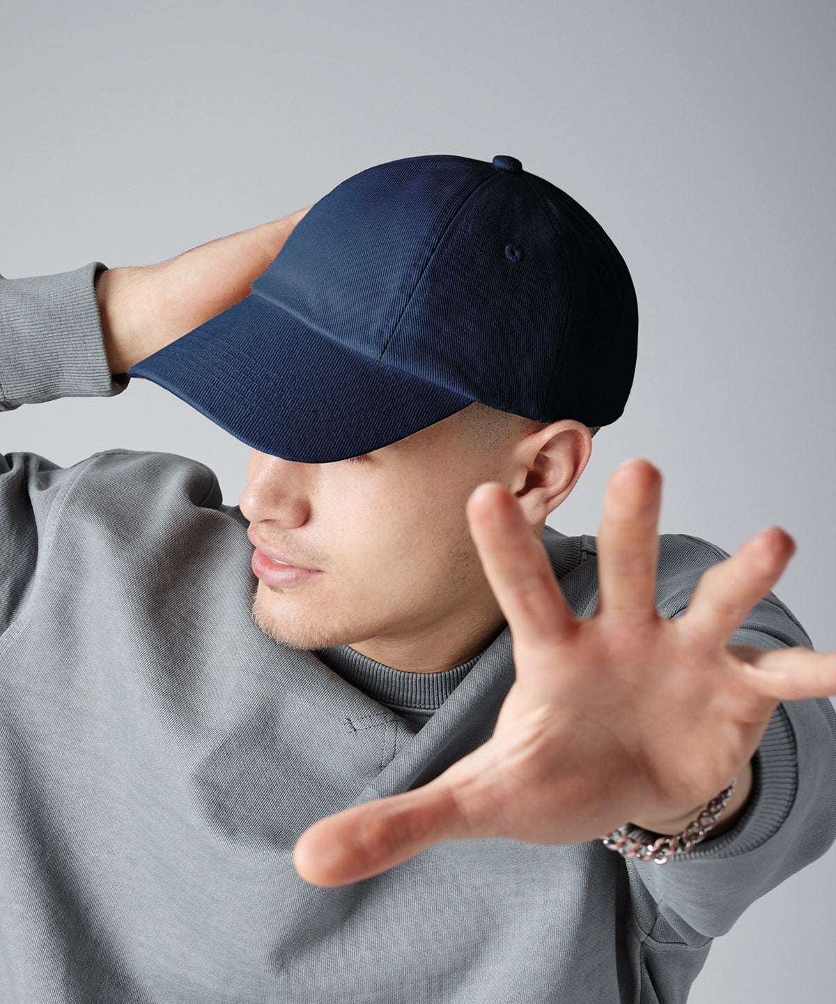 Beechfield Low-Profile Heavy Cotton Drill Cap Seamless Front Panel Tri-Glide