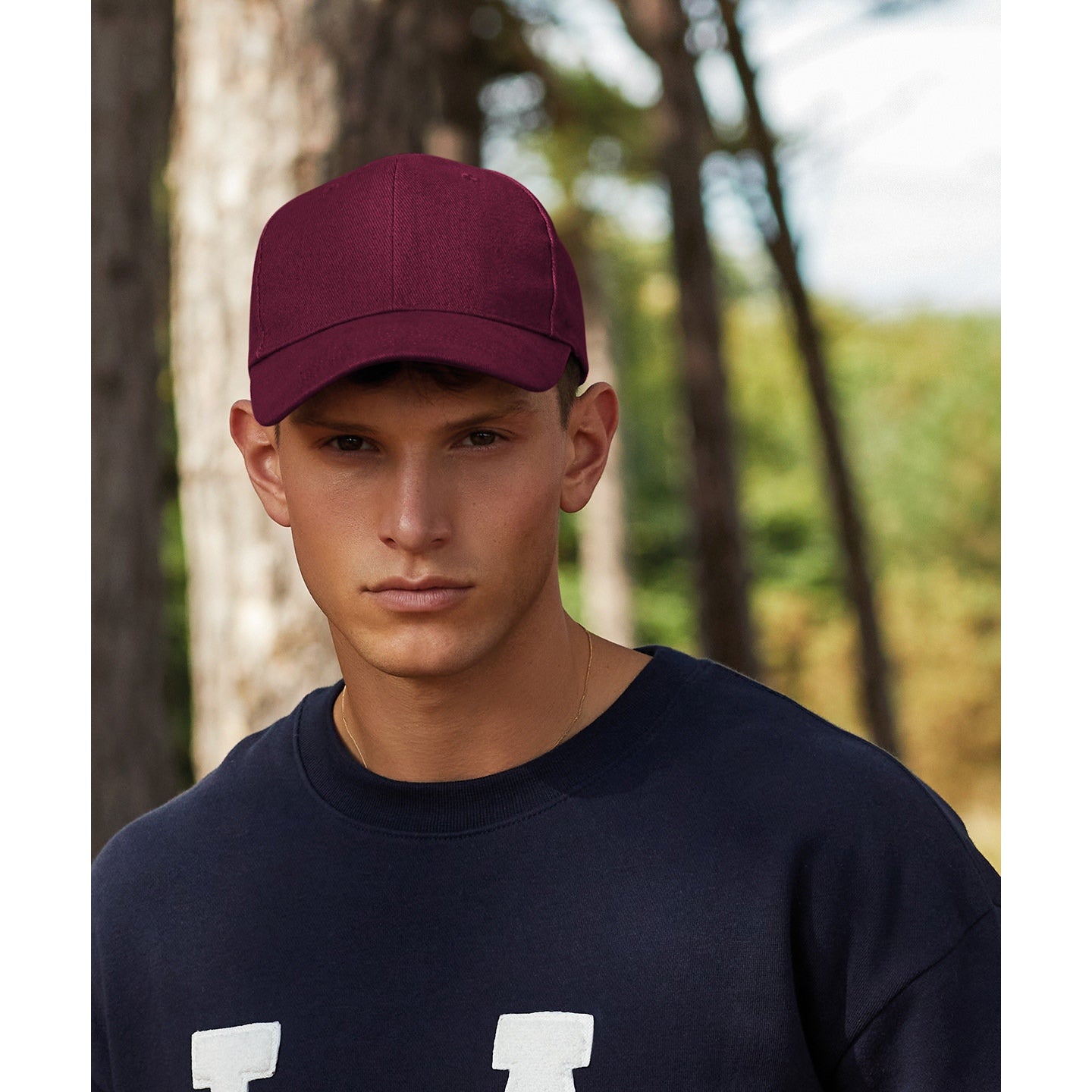 Beechfield Pro-Style Heavy Brushed Cotton Cap with Self-Fabric Strap and Buckle