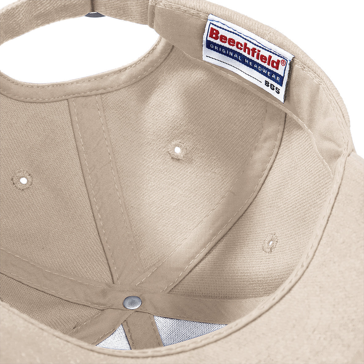 Beechfield Pro-Style Heavy Brushed Cotton Cap with Self-Fabric Strap and Buckle