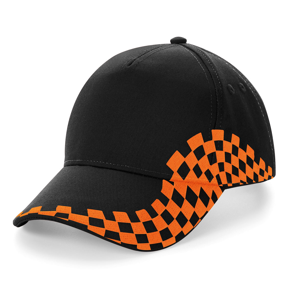 Beechfield Grand Prix Cap Chequer Design Rip-Strip Size Adjuster Ideal for Print