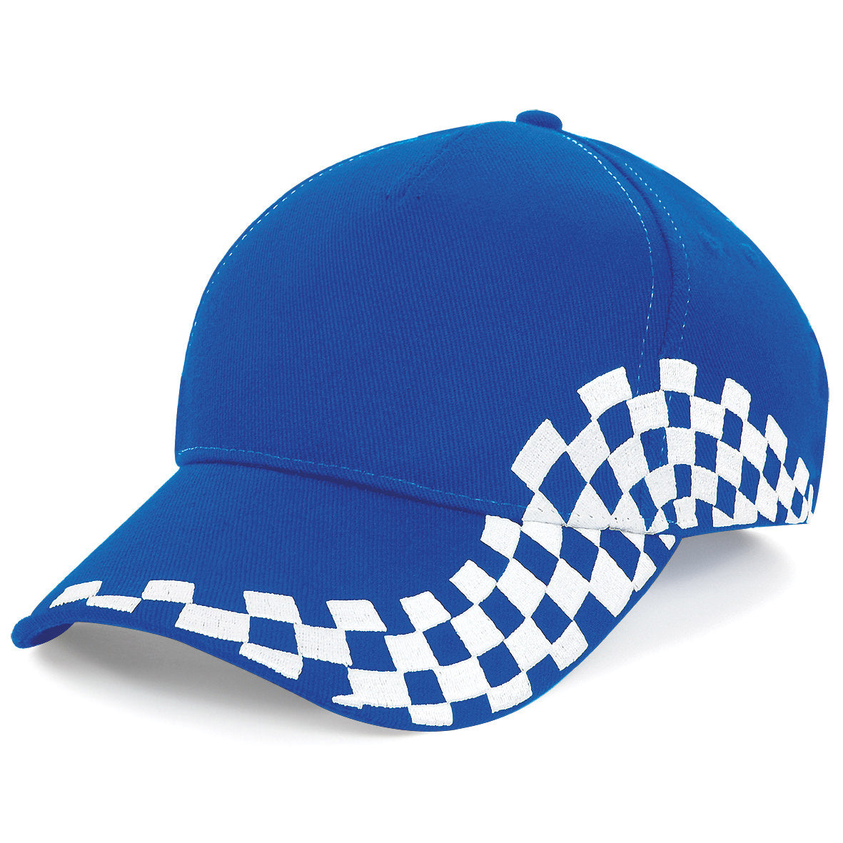 Beechfield Grand Prix Cap Chequer Design Rip-Strip Size Adjuster Ideal for Print