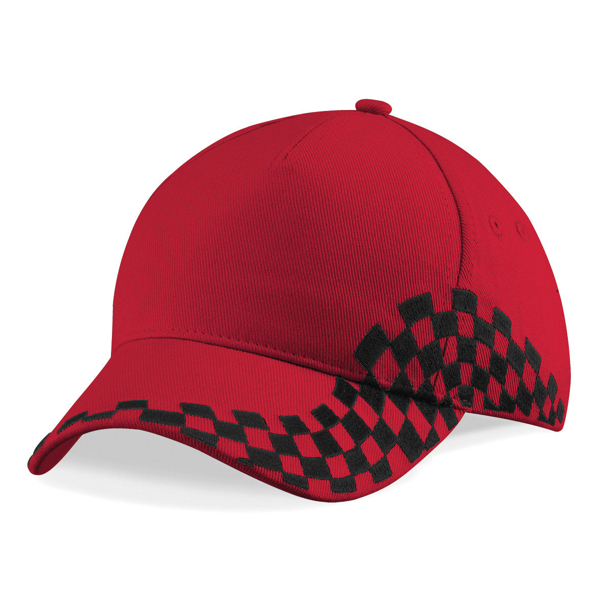 Beechfield Grand Prix Cap Chequer Design Rip-Strip Size Adjuster Ideal for Print